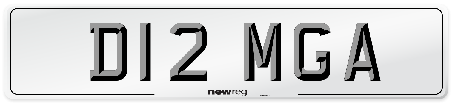 D12 MGA Number Plate from New Reg